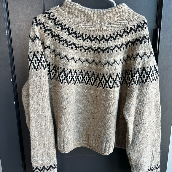 J. Crew Beige and Black Patterned Sweater - Picture 4 of 4